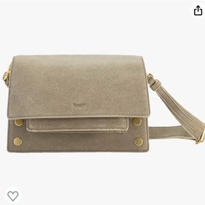Pre-loved Hammitt AJ small crossbody purse in pewter/brushed gold